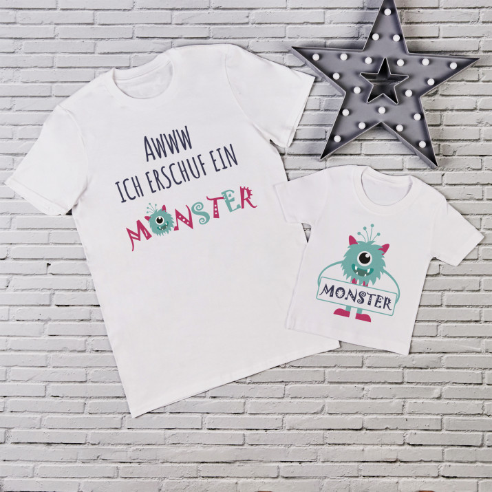 Ich habe ein Monster gemacht - T-Shirts für Vater und Kind